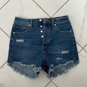 Free People CRVY denim shorts